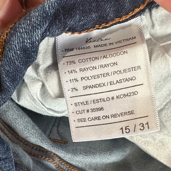 KanCan Dark Blue Distressed Ankle Jeans - Picture 6 of 6